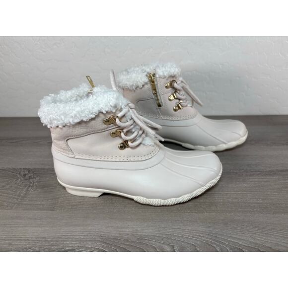 Sperry White Side Zip Women's Winter Duck Boots Size 6 EU 36- NWOB - Picture 1 of 7